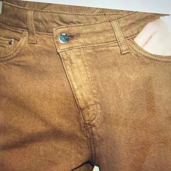 Zara Brown Wide-Leg Women Jeans - Picture 2 of 6